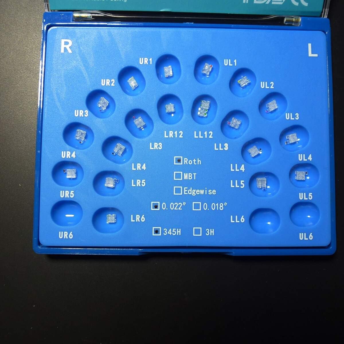 Ortho Monocrystalline Sapphire Brackets Dental Clear Brace MBT/ROTH 022 345Hooks