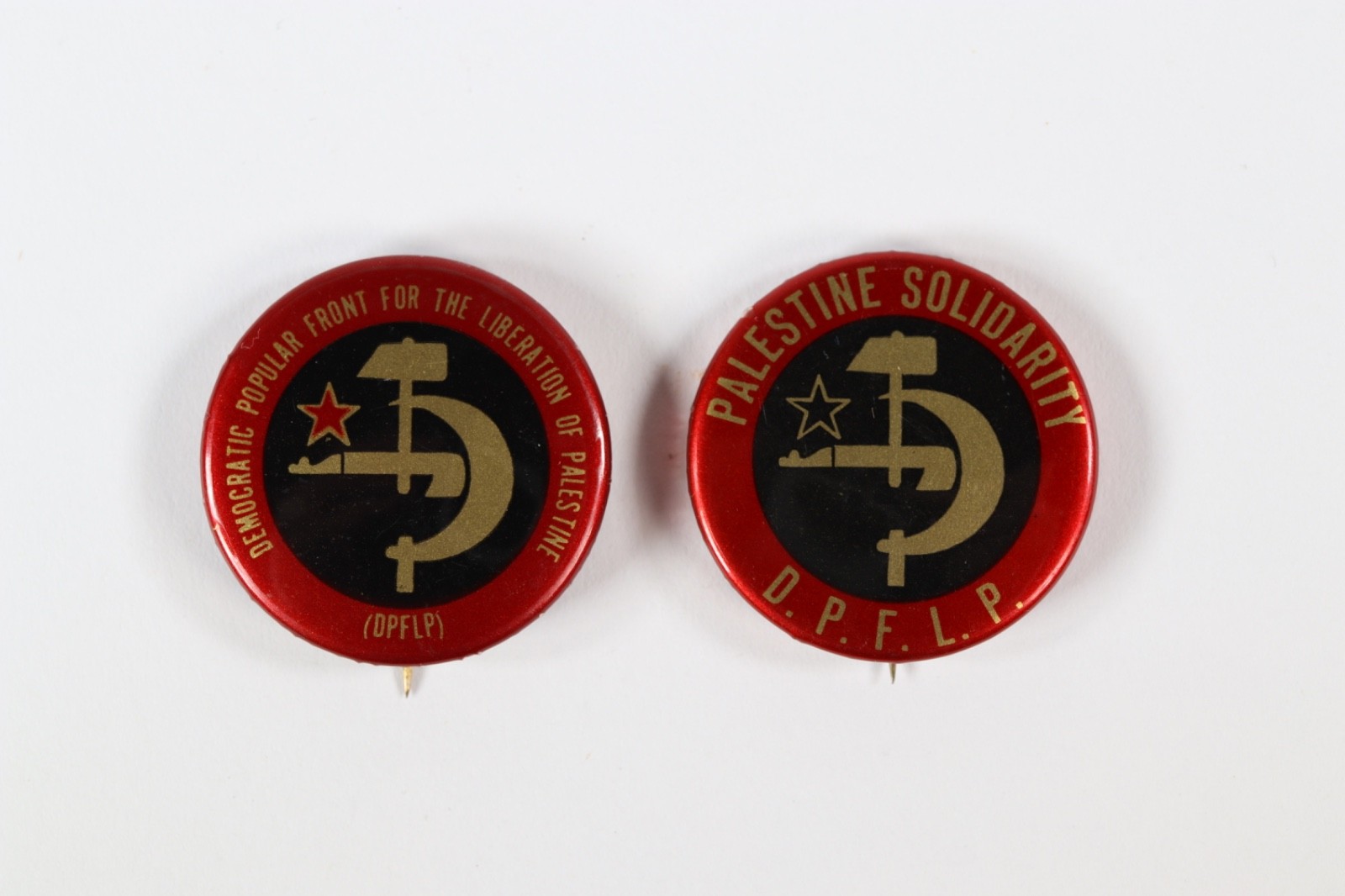 1960's Democratic Popular Front For The Liberation Palestine Pinback Buttons
