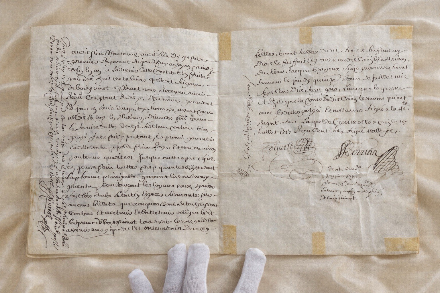 1717 Genoa Italy Notarial Deed Manuscript Signed 18th Century Legal Contract