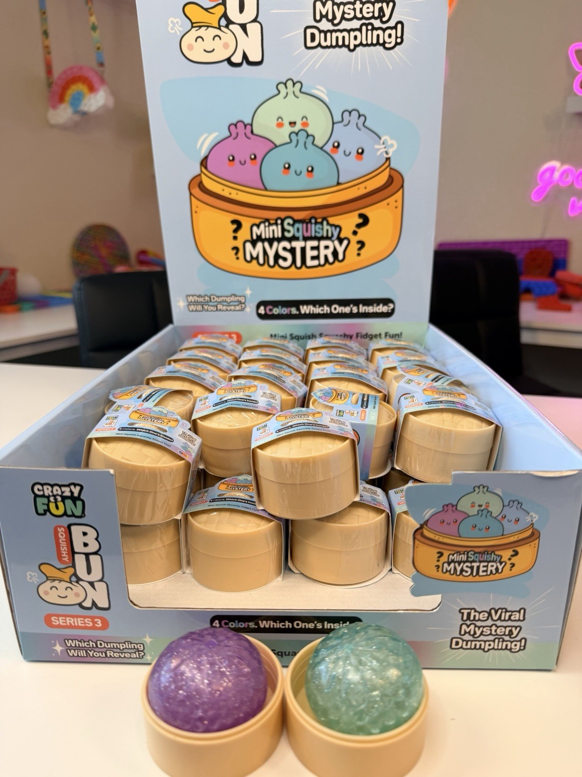 Viral Mini Squishy Mystery Dumpling Glitter Dumplings Hard to Find Series 3 New