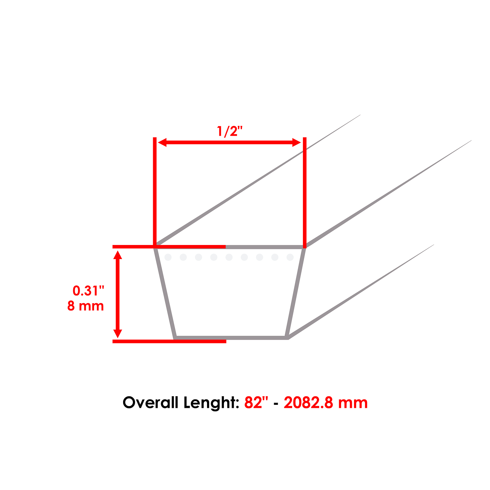 Power Train Belt for Husqvarna YTH1848 YTH18542 YTH190 YTH2042 YTH2046 YTH2048