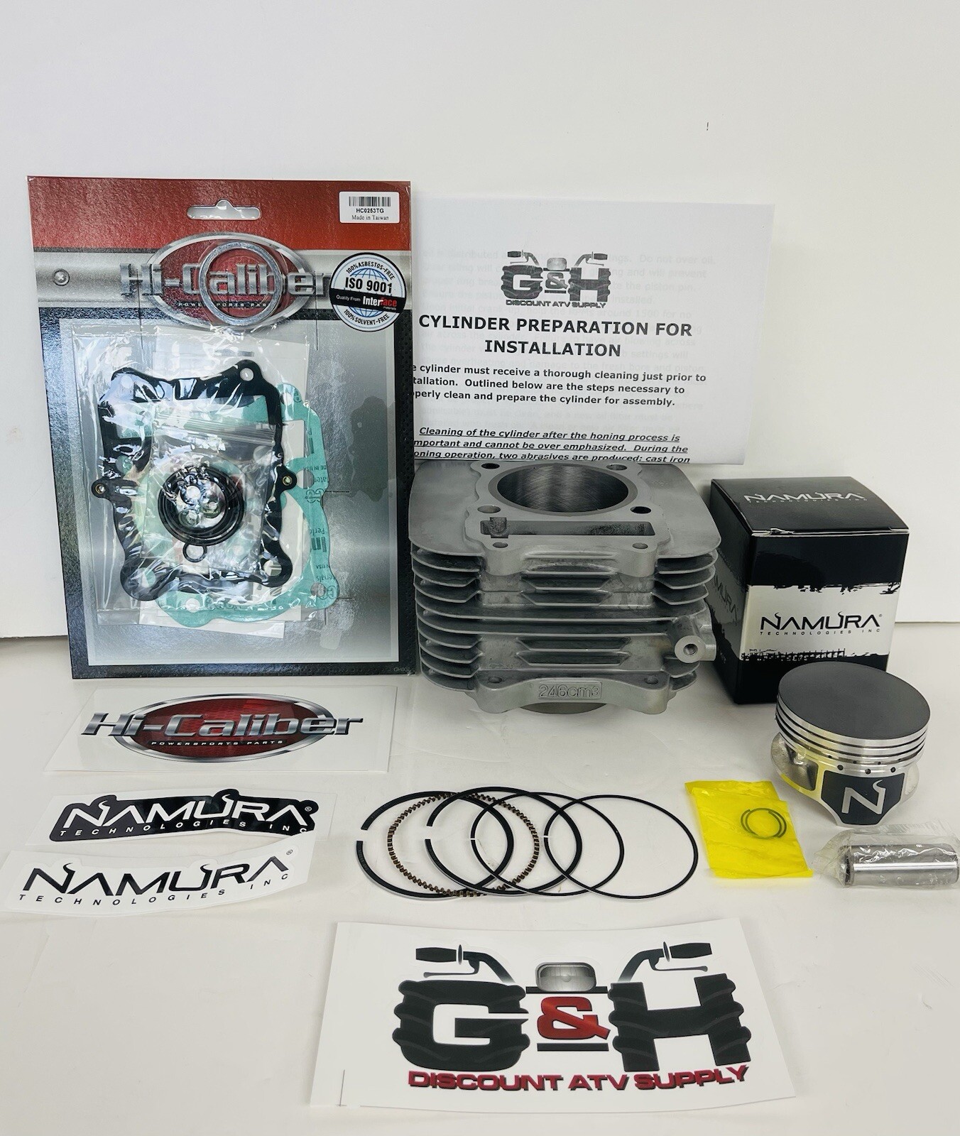 1987-99 Suzuki LTF 250 LT4WD Quadrunner OEM Machined Engine Cylinder Rebuild Kit