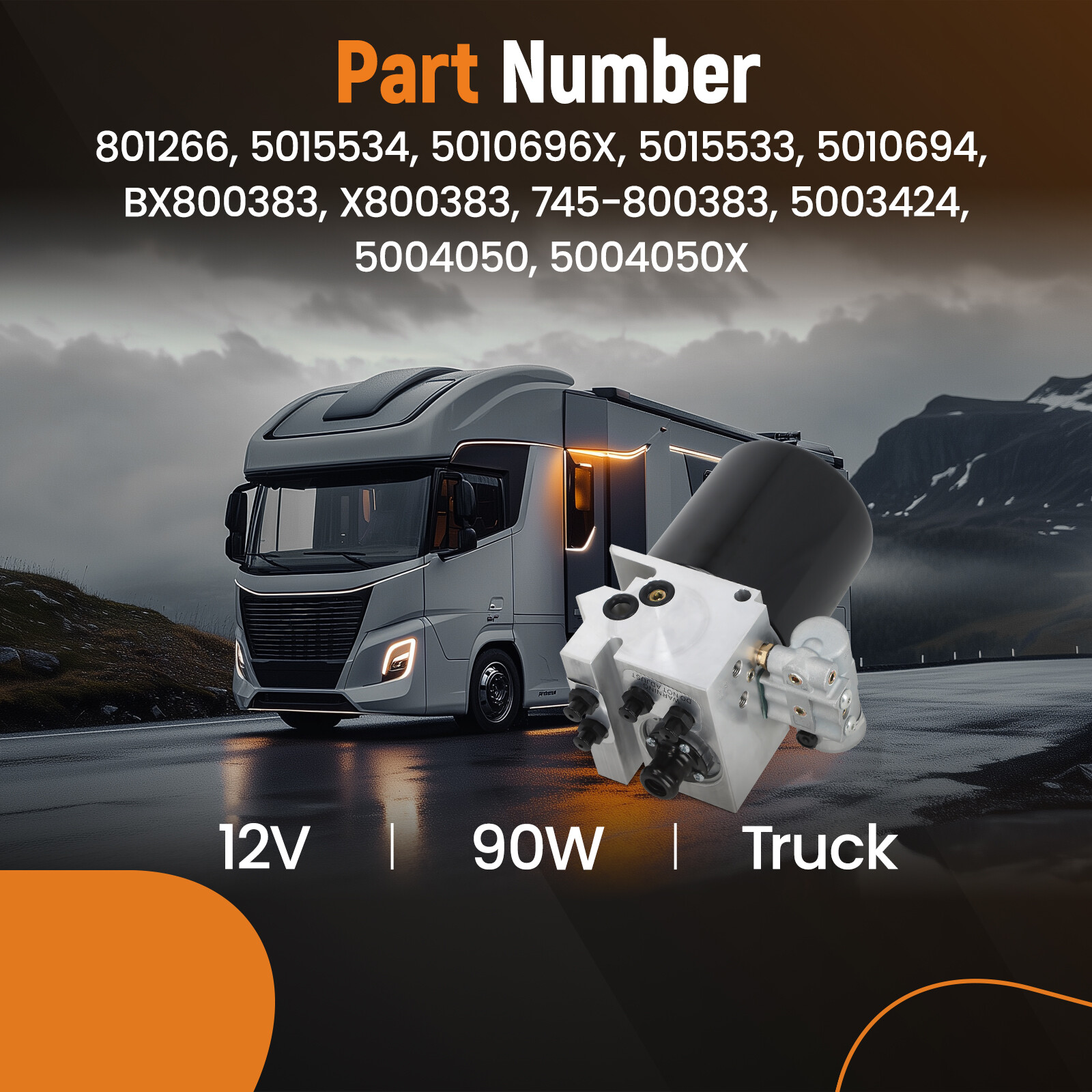 Air Dryer for Peterbilt, International12V Ref: Bendix 801266, 170.801266