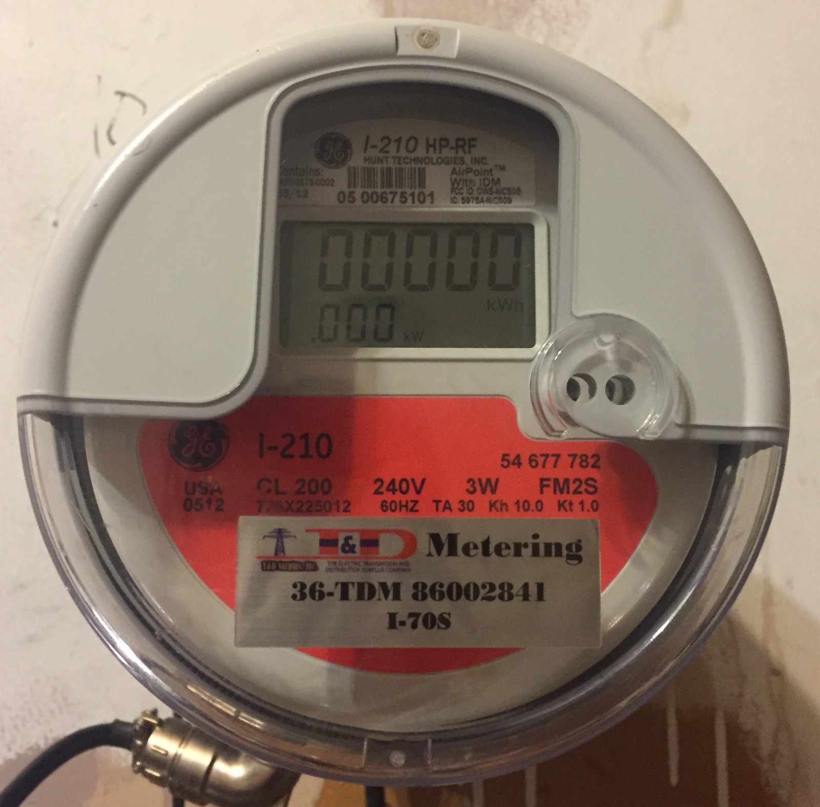ITRON - WATTHOUR METER (KWH) C1SR - CENTRON - 240 VOLTS, FM2S, 200 AMPS, 4 LUGS