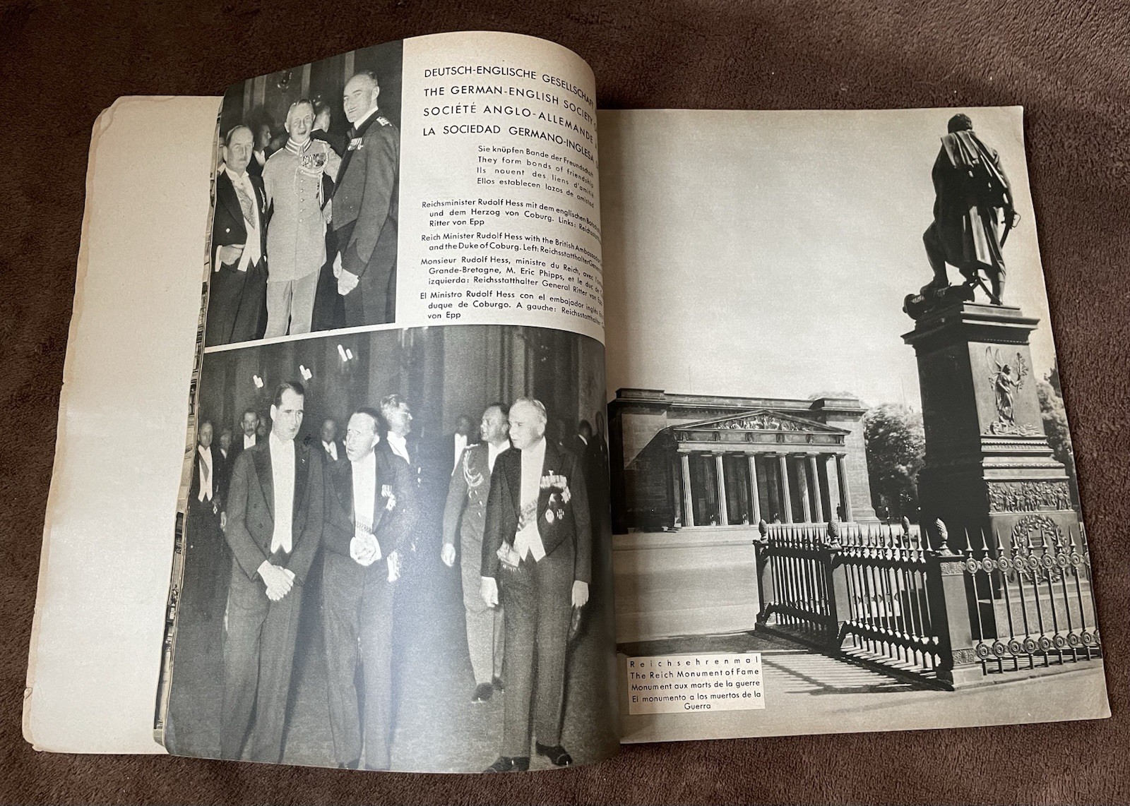 Original Heinrich Hoffman 1936 Berlin Olympics Photo Book - Nazi Party Leaders