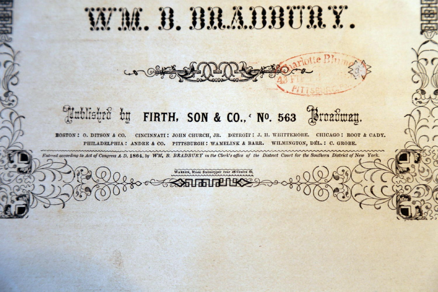 1864 VINTAGE COLLECTION OF CIVIL WAR MUSIC-VERY GOOD CONDITION