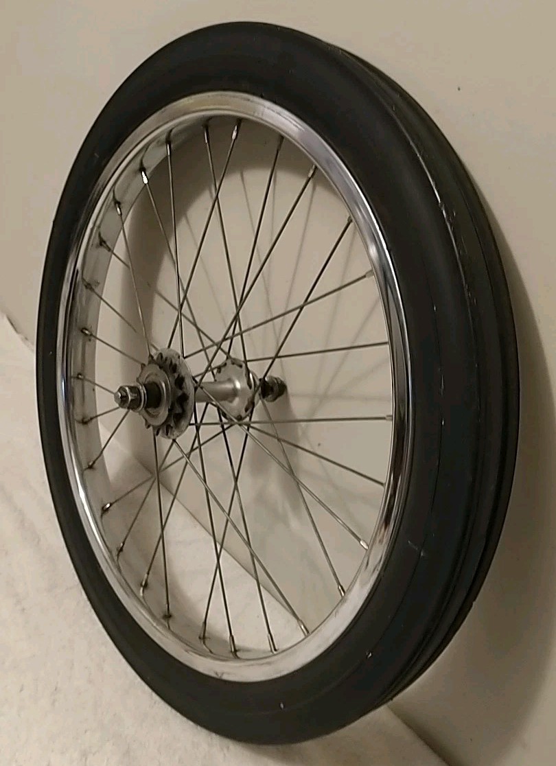 Vintage 1970's Schwinn 28 Spoke 20" Exerciser Bike Wheel