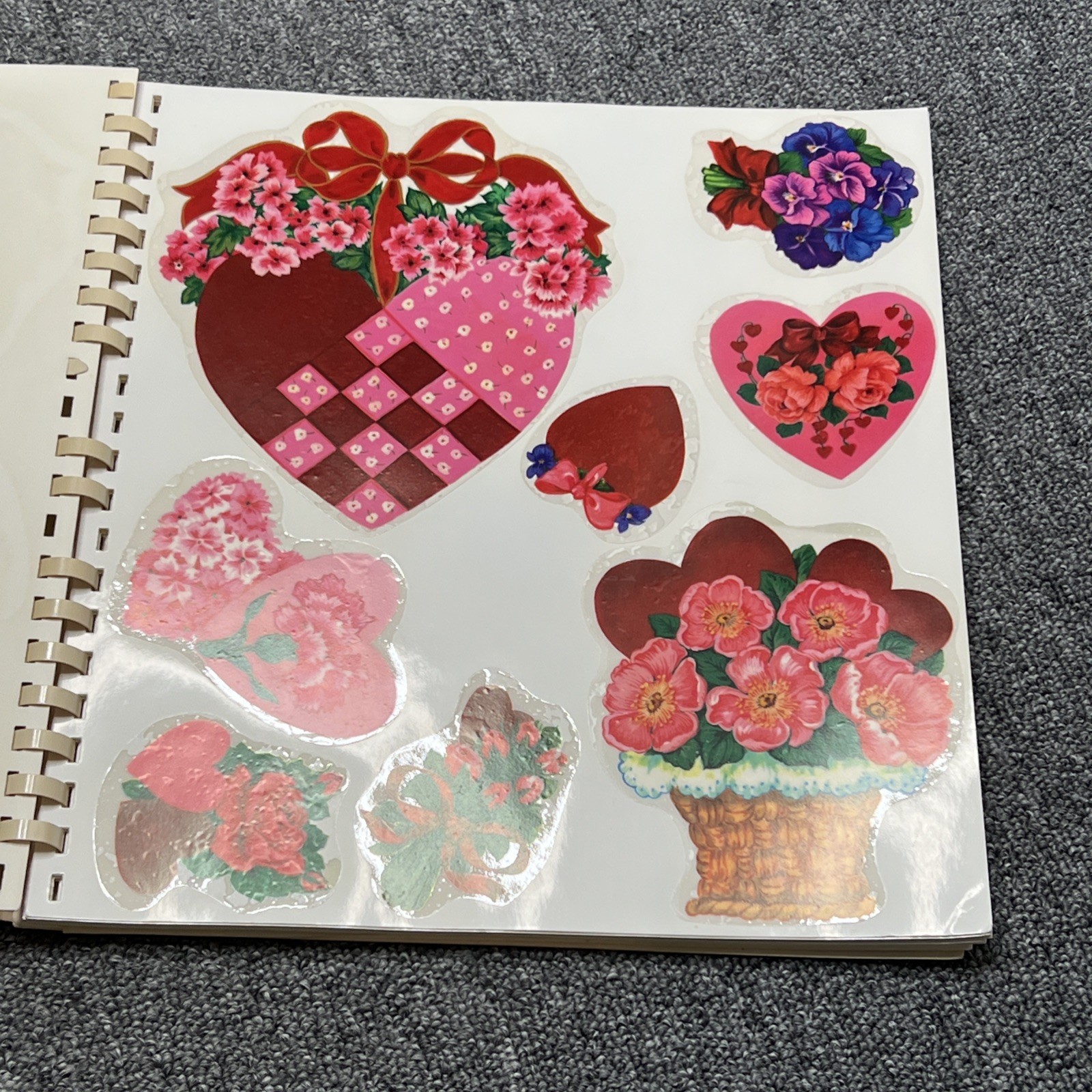 Vintage Current Inc Vinyl Clings Storage Book Holiday Stickers 1990s