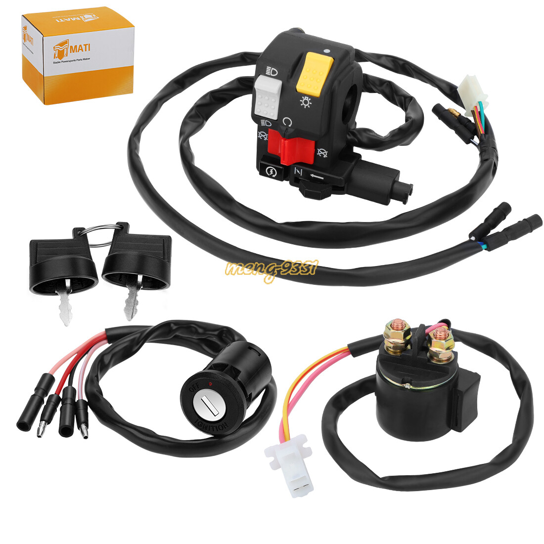 Handlebar Ignition Key Switch w/Relay for Honda FourTrax 300 TRX300/FW 1996-2000