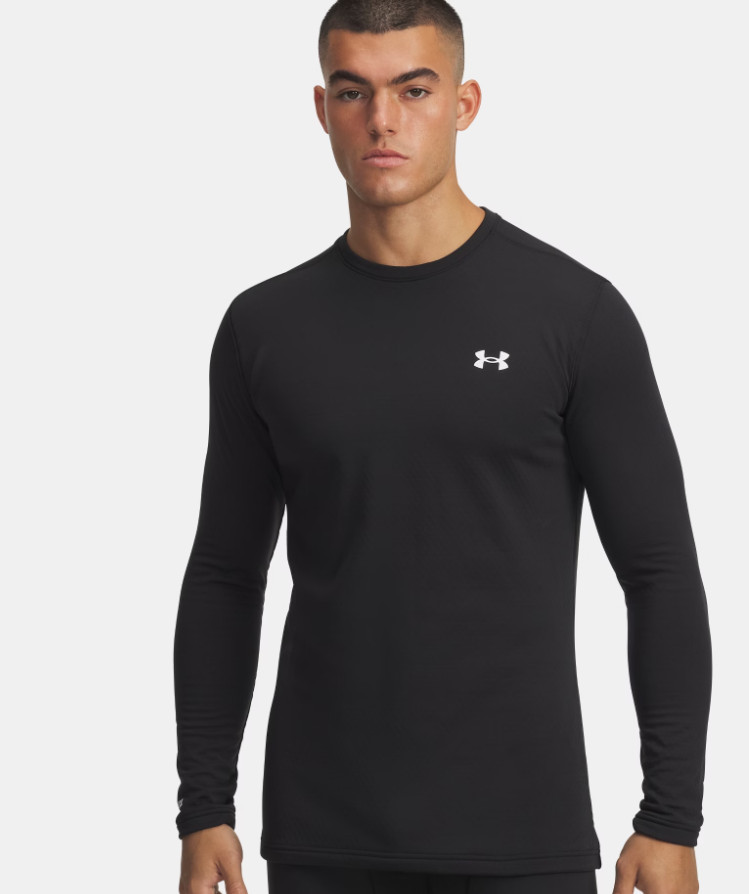 2025 Under Armour 6005295-001 Men's UA Base 2.0 Top Baselayer Black