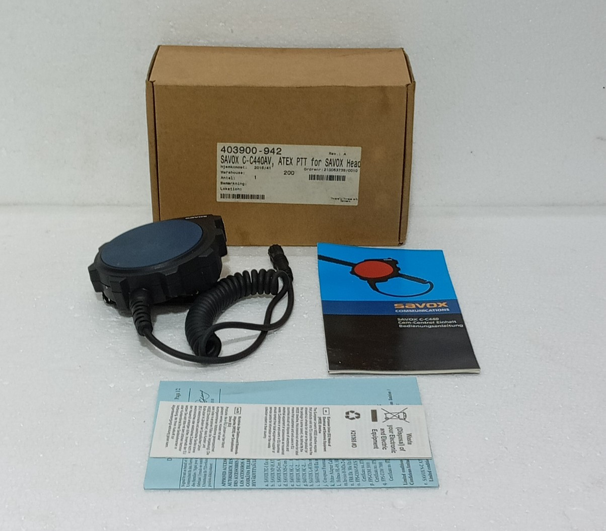 SAVOX C-C440/SAILOR EX PUSH TO TALK UNIT, PN L443922