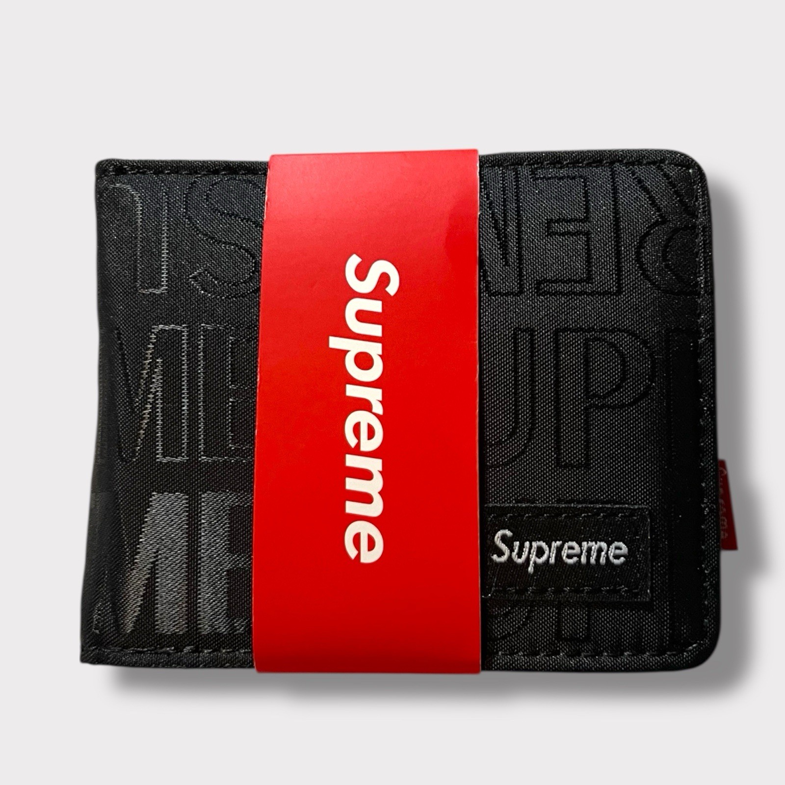 Supreme Wallet With Coin Pocket Pouch NEW DEADSTOCK Black Color Bifold