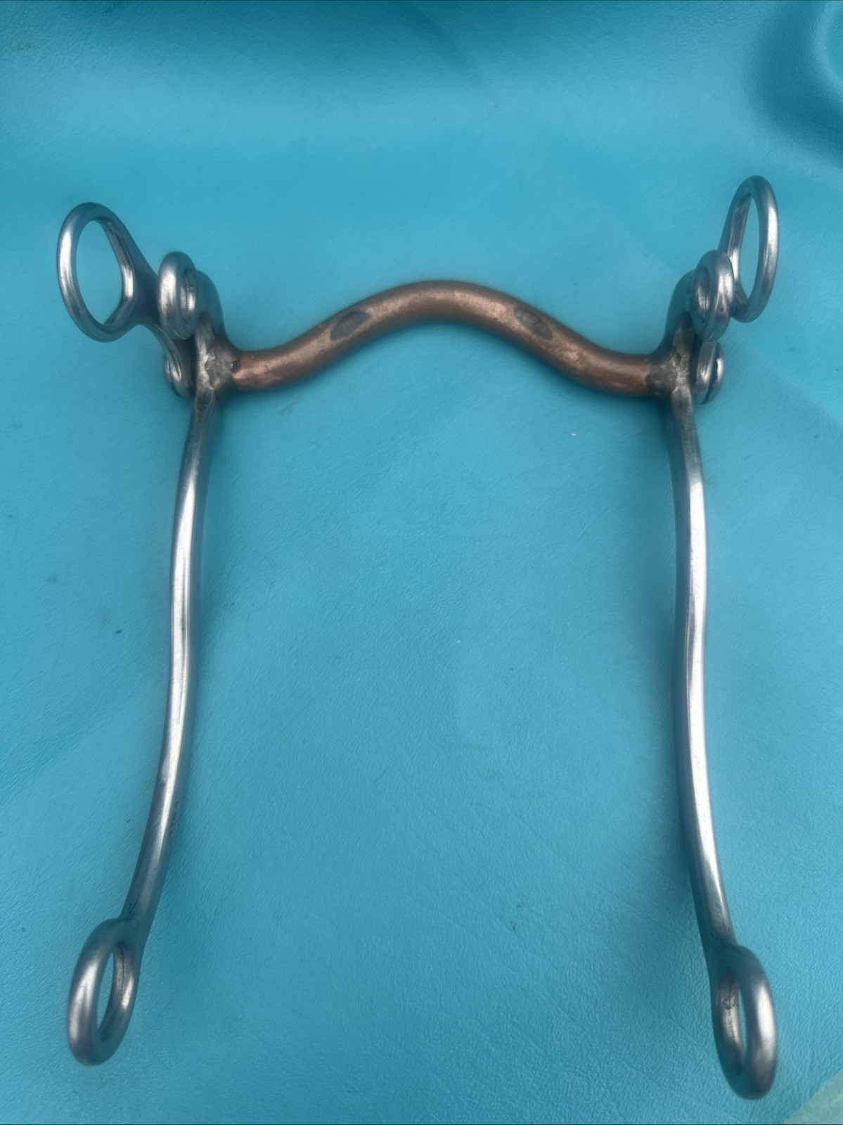 ED SIMS Maker Mark 5” Copper Mouth- Swinging Curb Bit SS Shanks Rare!