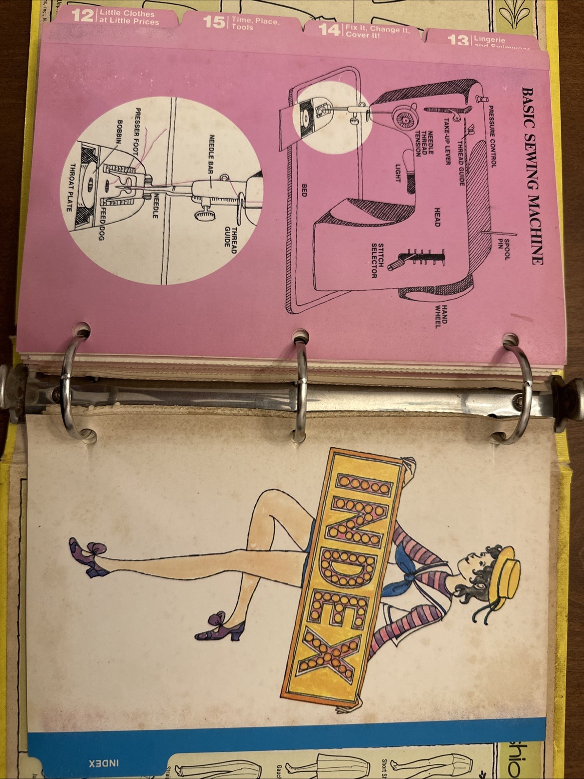 Vintage 1972 Complete Family Sewing Book 3 Ring Binder Curtin Publications