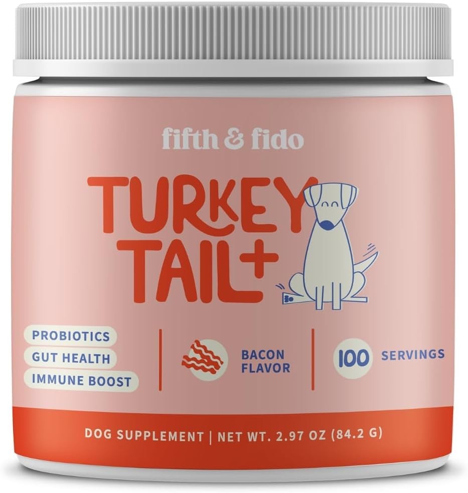 Fifth & Fido Lipoma Treatment for Dogs Turkey Tail Mushroom Powder, Buy 2 get 3