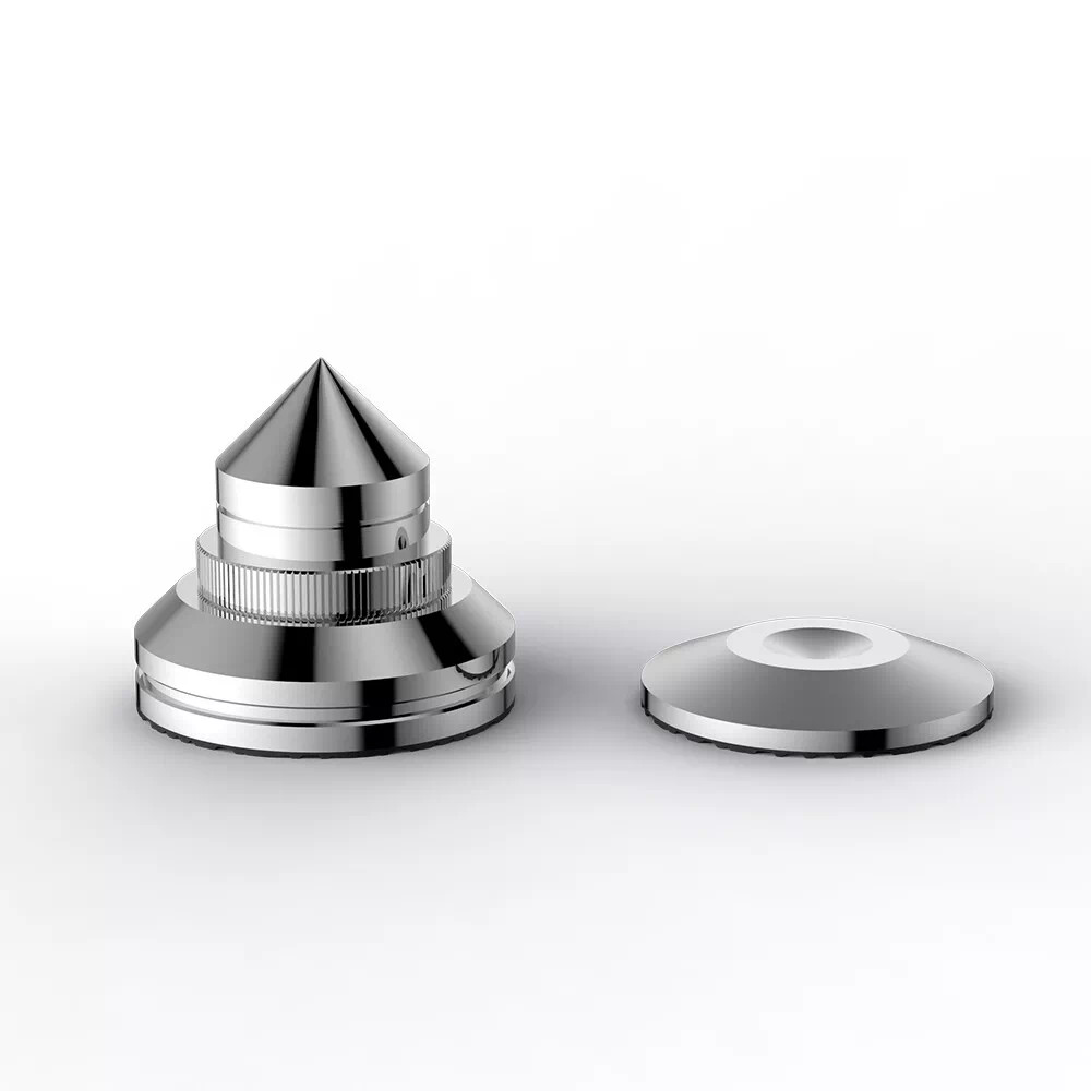 Adjustable Stainless Steel HIFI Speaker Turntable Isolation Feet Floor Protector