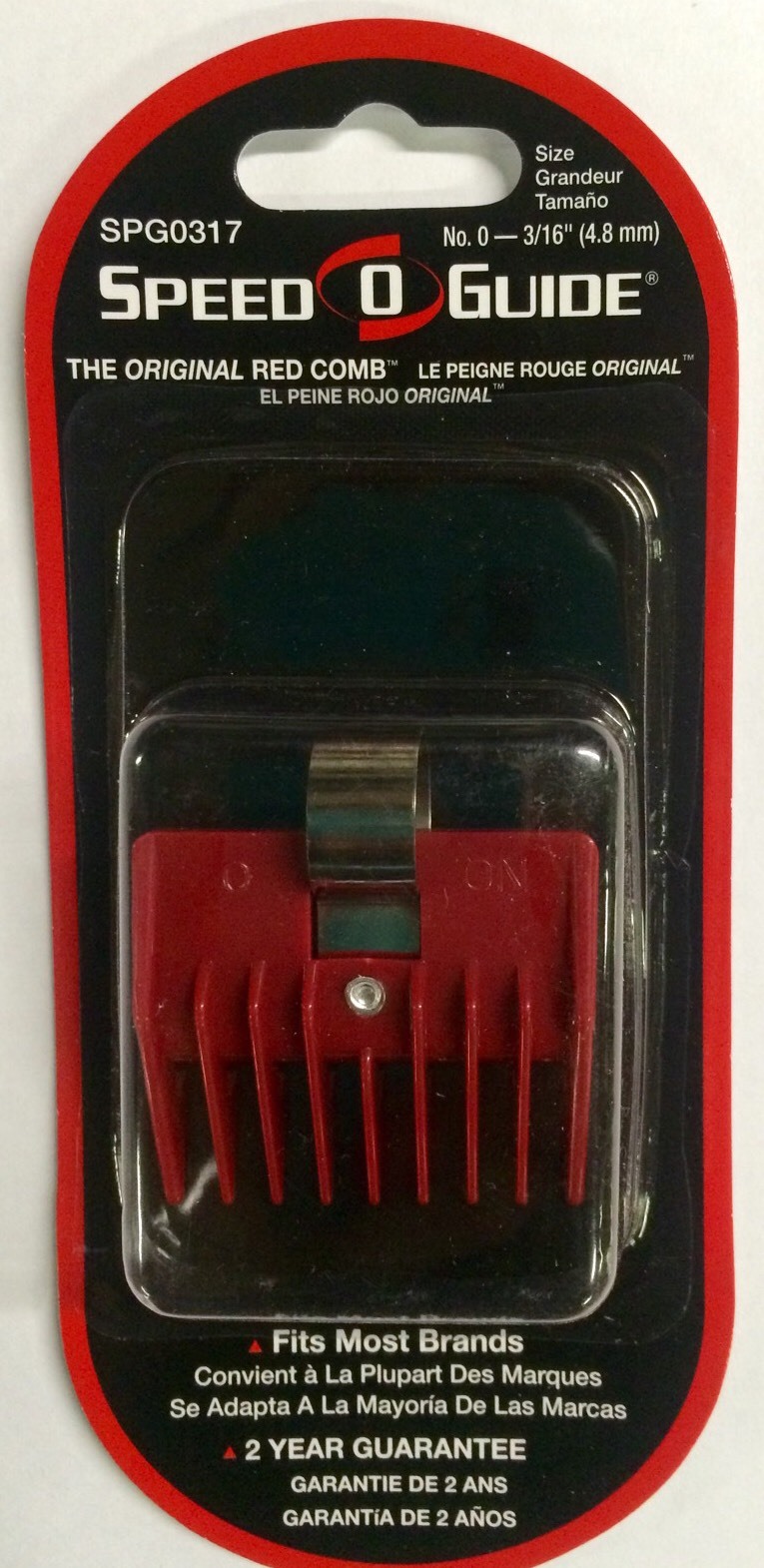 SPEED O GUIDE Set of Attachment Clipper Combs RED Set of EIGHT Combs NEW