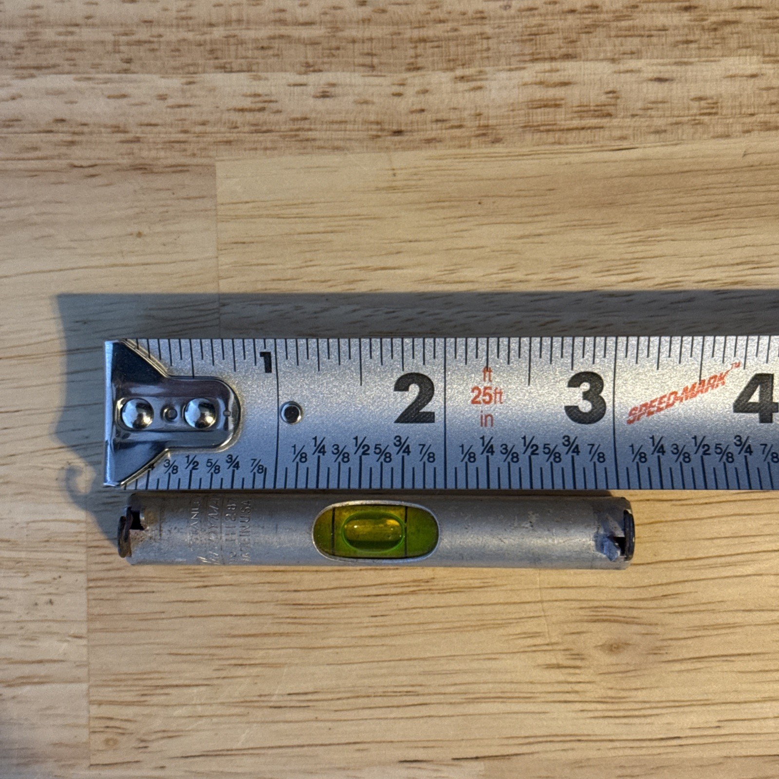 Vintage Stanley Mini Pocket String Level 3 Inch Hexagon Made In USA