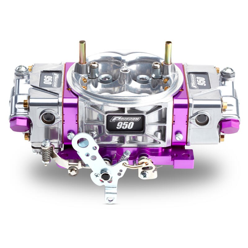 Proform Carburetor 67202; Race Series 950cfm Mech Sec, No Choke, Polished/Purple