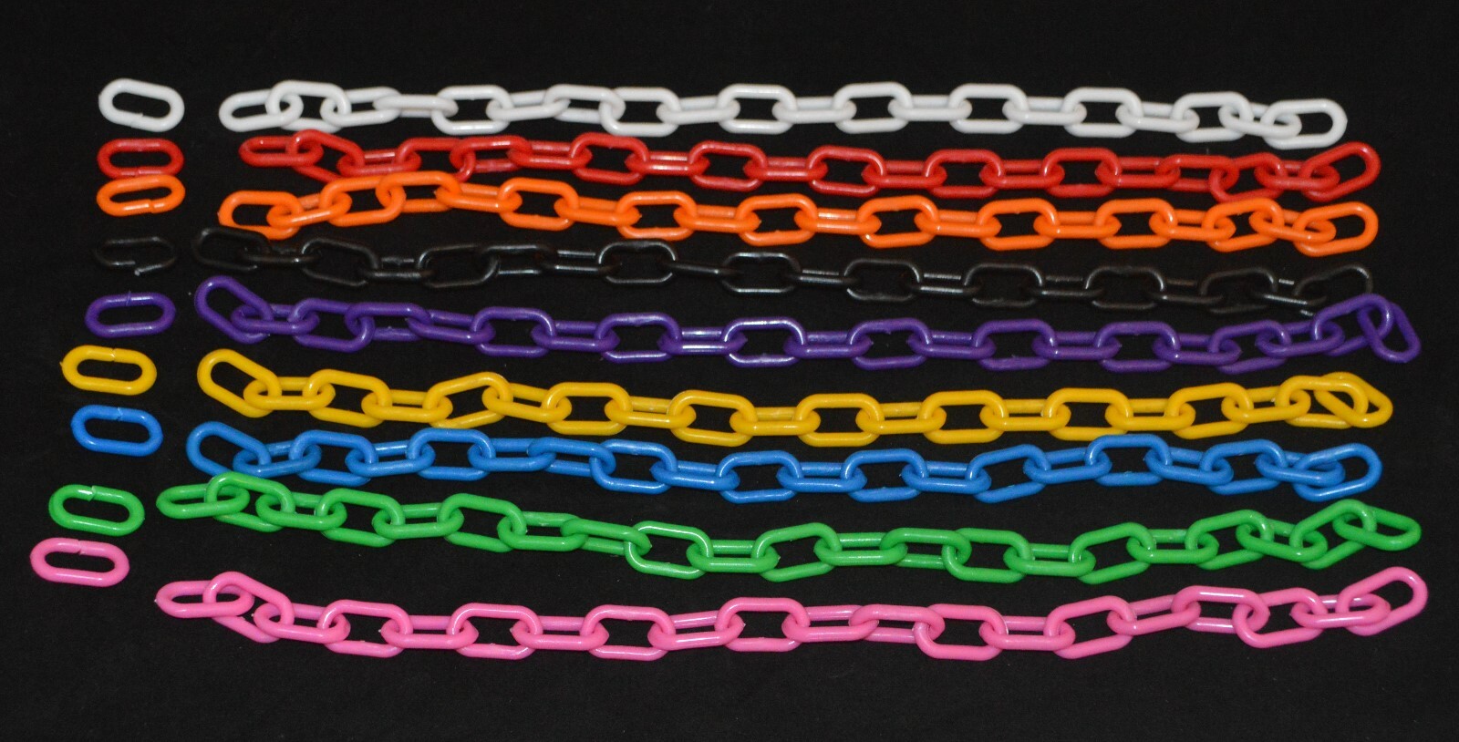 PLASTIC CHAIN GOAT ANIMAL COLLARS 1  1/2" X 3/4" LINKS 20" LONG