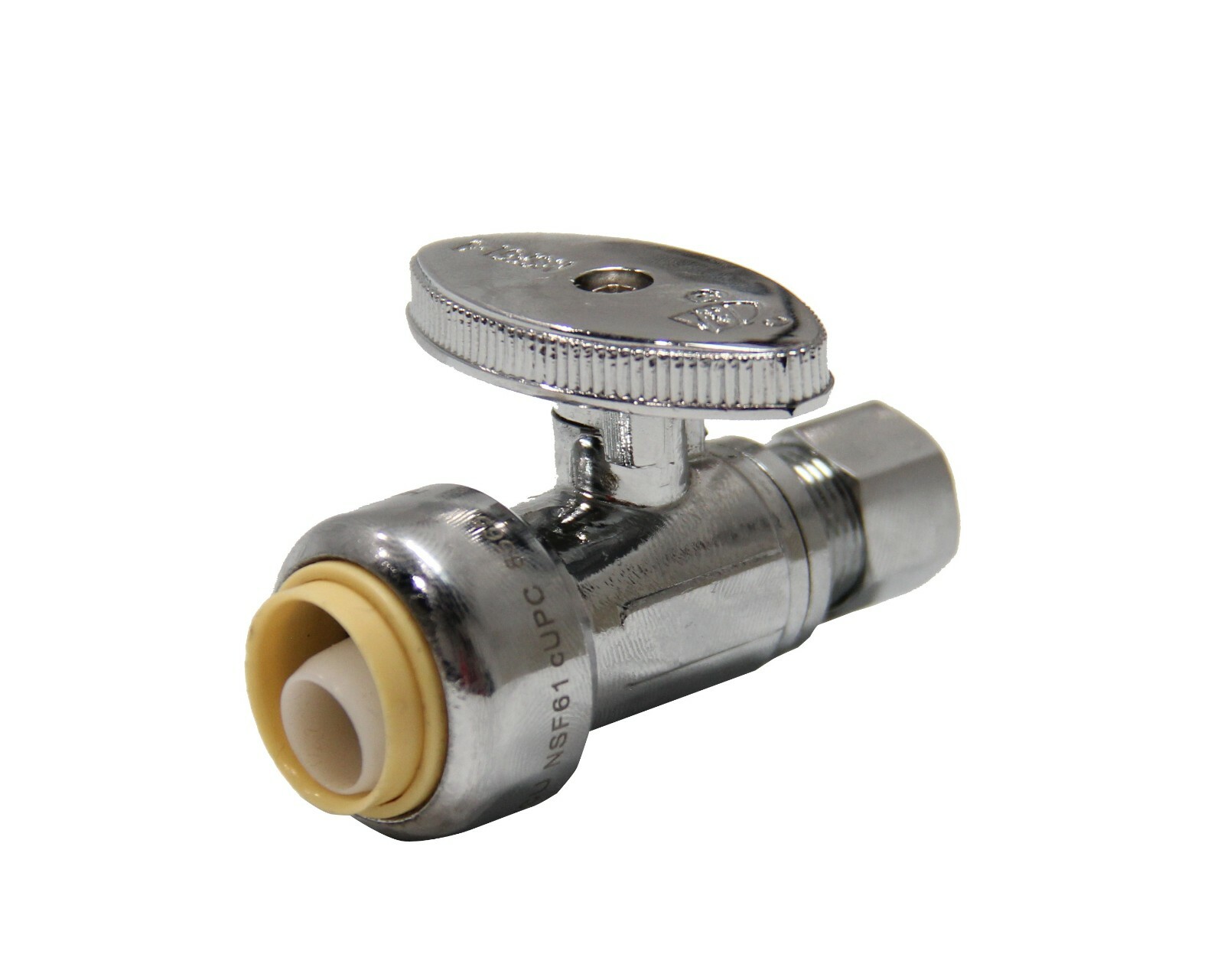 EFIELD 10 PCS 1/2" PUSH FIT X 3/8" OD STRAIGHT VALVE 1/4TURN With TOOL LEAD FREE