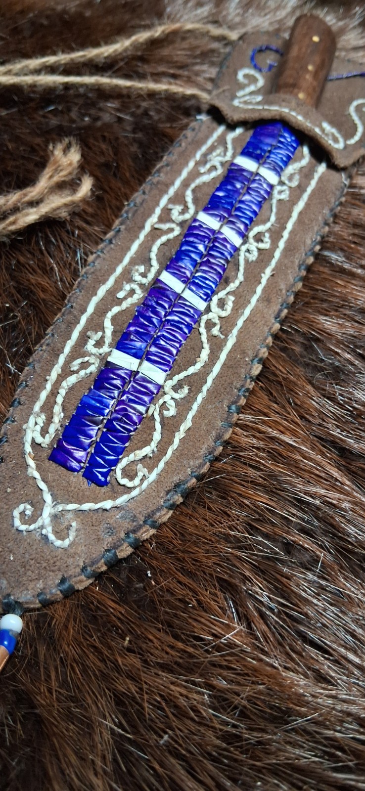 Native American Neck Knife Sheath Iroquois Style