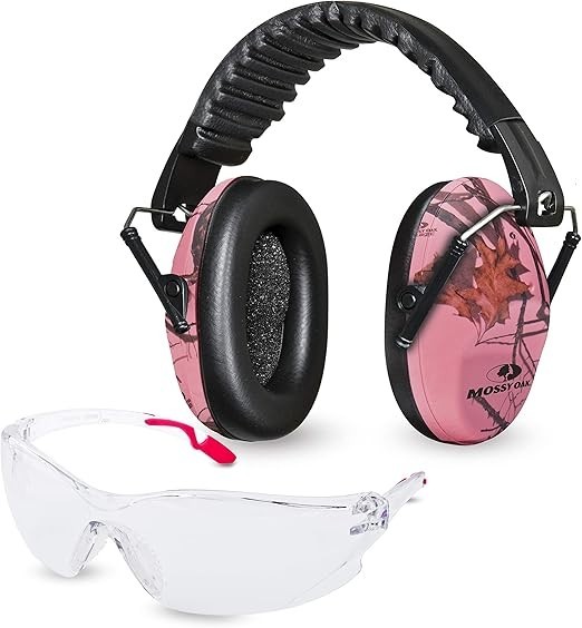 Mossy Oak Lula Shooters Combo Pink Shooting Earmuff Earplugs and Glasses NIP