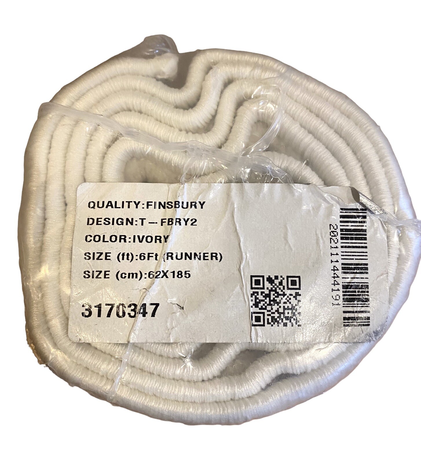 Unique Loom Finsbury Collection Ivory Color Floor Runner Area Rug 2' x 6' NEW