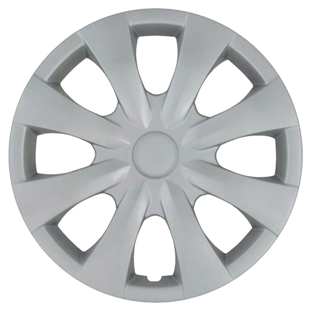 15" Push-on Silver Hubcaps for 2009-2013 Toyota Corolla (QTY: Four)