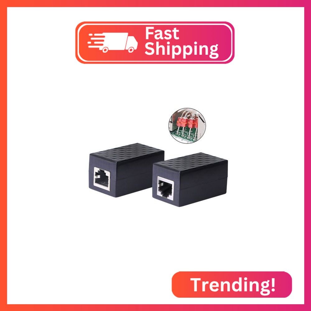 CERRXIAN Ethernet Surge Protector RJ45 Coupler Female to Female Network Surge Pr