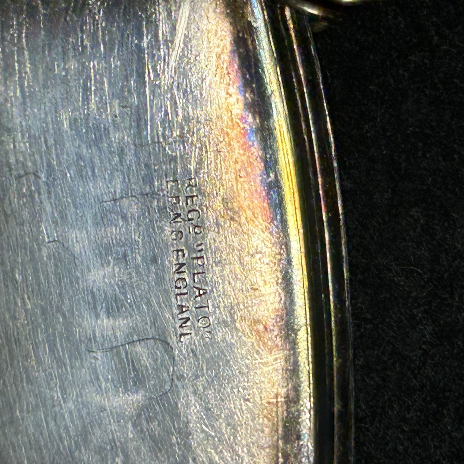 Antique Edwardian Etched Crystal Decanter “Scotch” Silverplate Plaque England