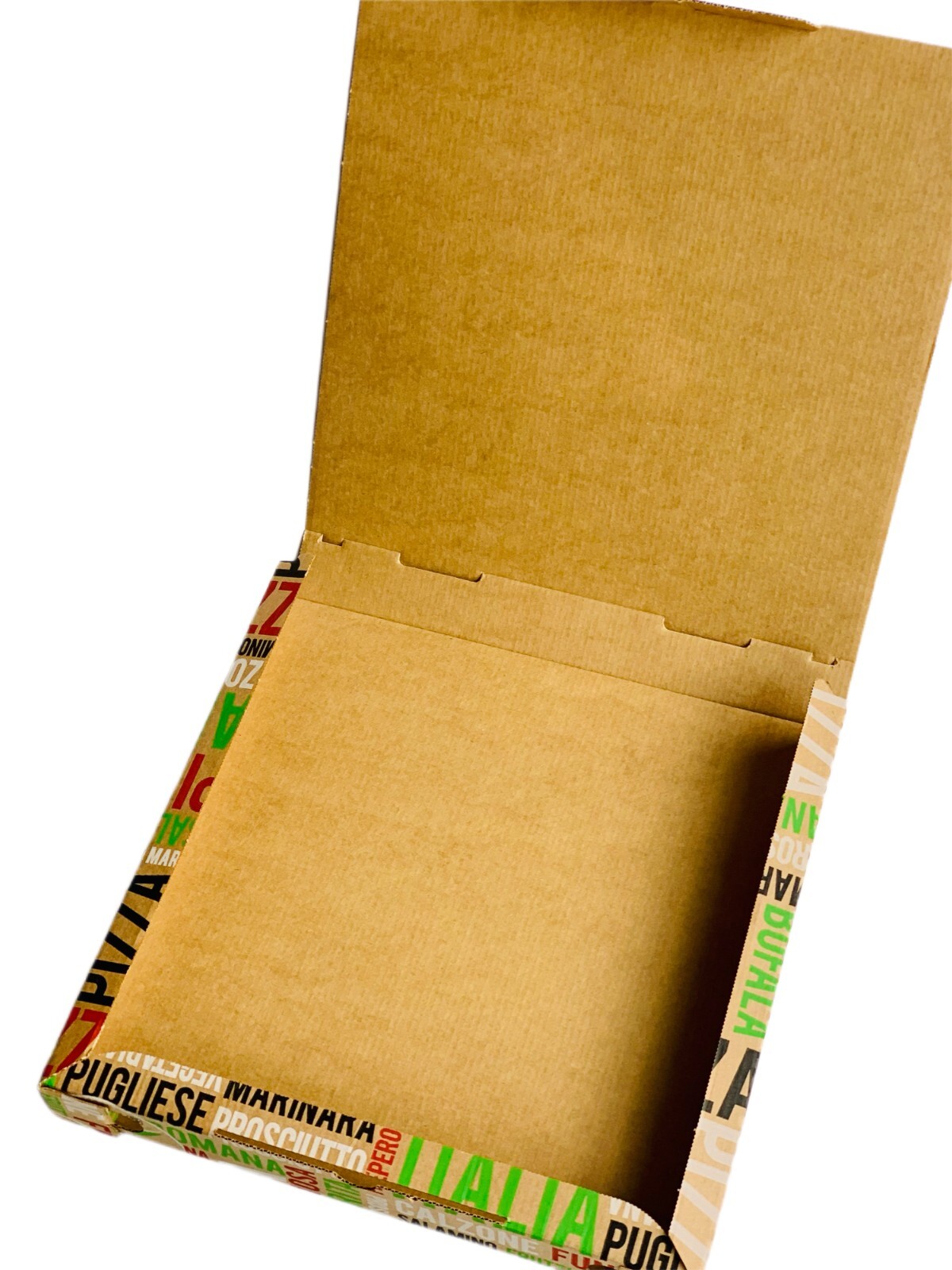 Pizza Boxes (ECO BOX) Made in Italy - Size 13"x 13"x 1".5/8 Pack of 75