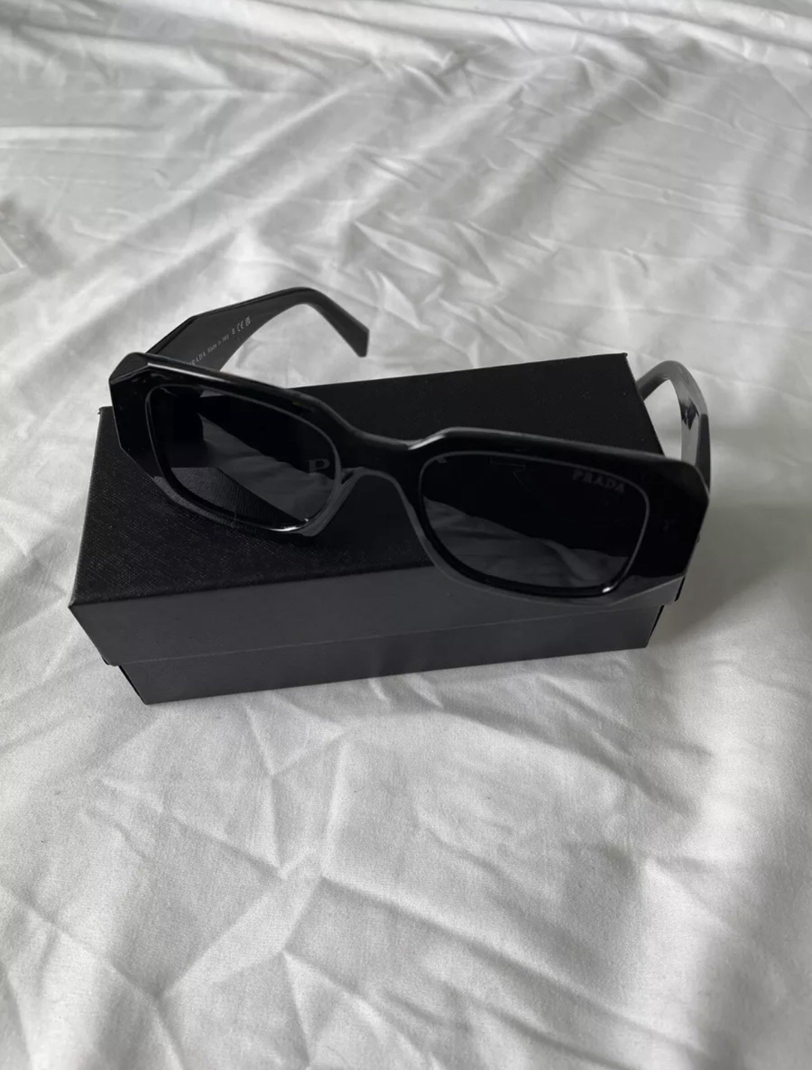 Prada PR17WS 1AB5S049 Women's Sunglasses 49 mm Black / Dark Grey Lens