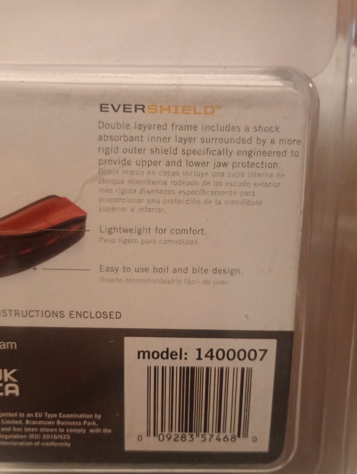 Everlast Evershield Double Mouth Guard 14000007 Dual Layer Technology with Case