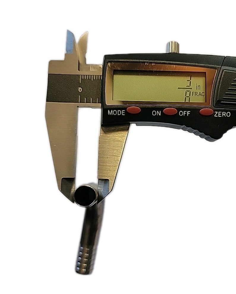 3/8 Stainless Steel 90 Degree Elbow Fitting Barbed, Fits 3/8" ID Tubing