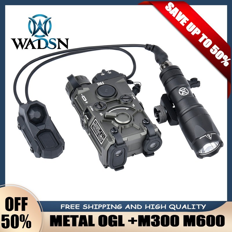 Tactical Metal OGL Red Green Dot Laser Sight M600U Flashlight With Dual Switch