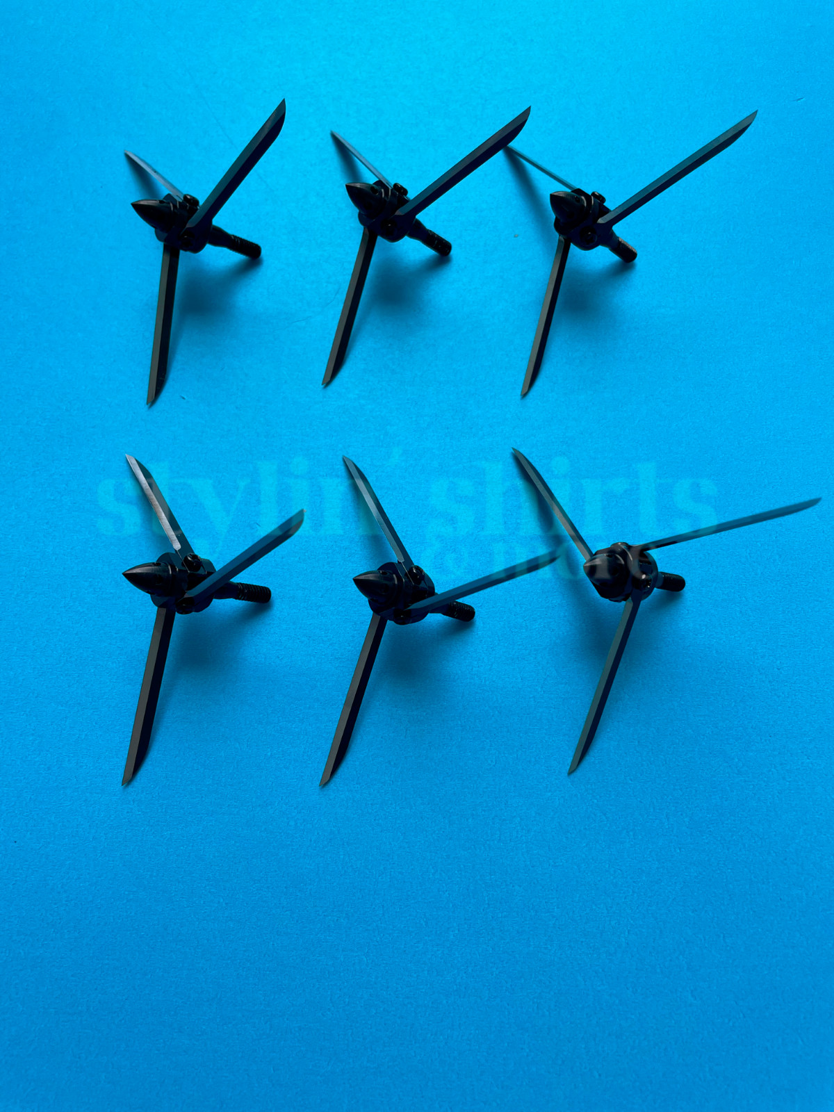 Turkey Head Hunting Point Archery Fixed Three Blade Broadheads 125 Grain 3 3/4"