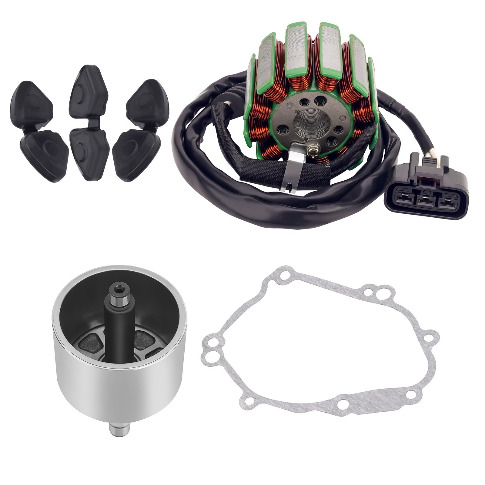 Flywheel Rotor Magneto Stator Gasket Rubber Damper for Yamaha YZF-R1 2004-2008