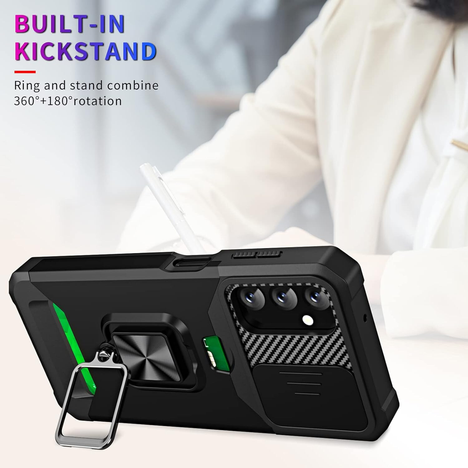 For Samsung Galaxy A17 5G Case Phone Camera Cover Shockproof + Tempered Glass