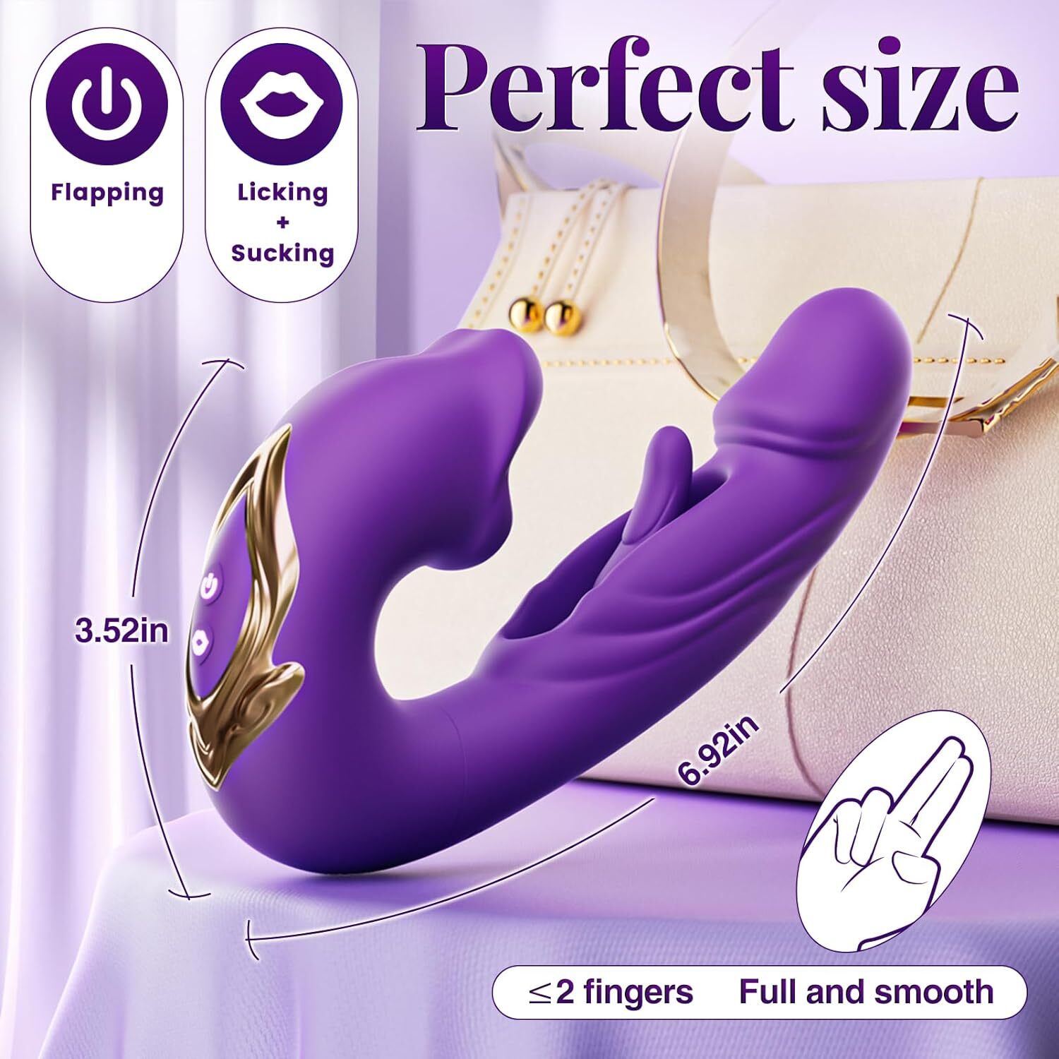 Flapping Rabbit Vibrator Sucking Clit G-Spot Massager Dildo Sex Toys for Women
