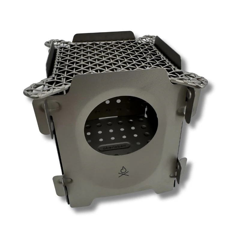 Uberleben Stoker Wood Burning Camp Stove Flatpack Twig Stove Ultralight Titanium