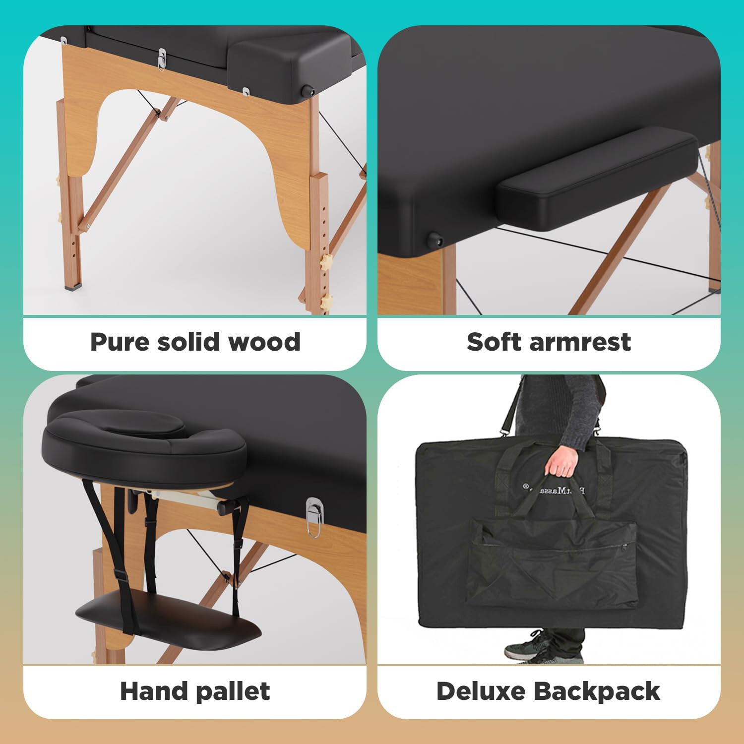 Massage Table Protable Massage Bed 28 in Wide Lash Bed Height Adjustable Bed