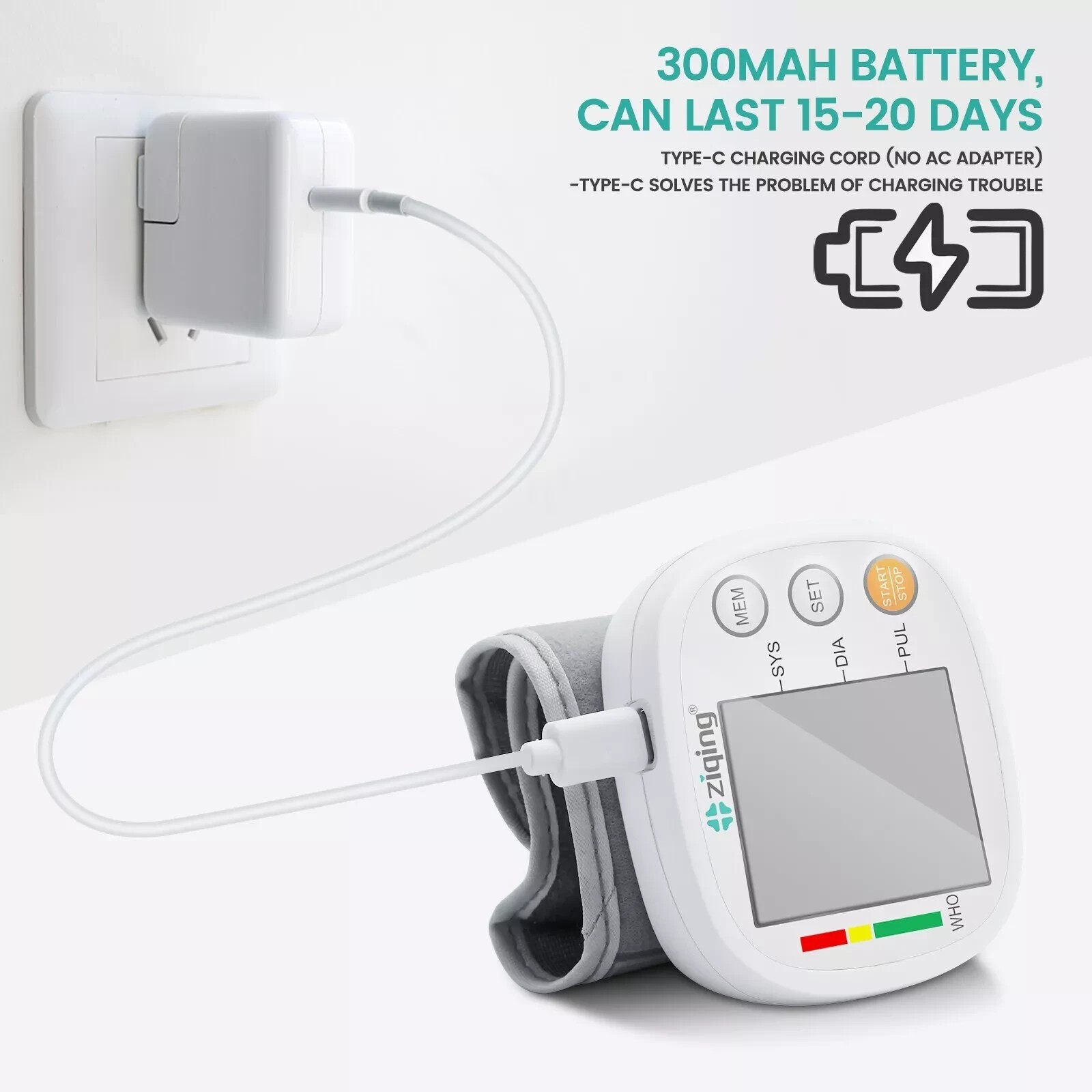 Accurate Digital Wrist Blood Pressure Monitor BP Cuff Gauge Heart Rate Machine.