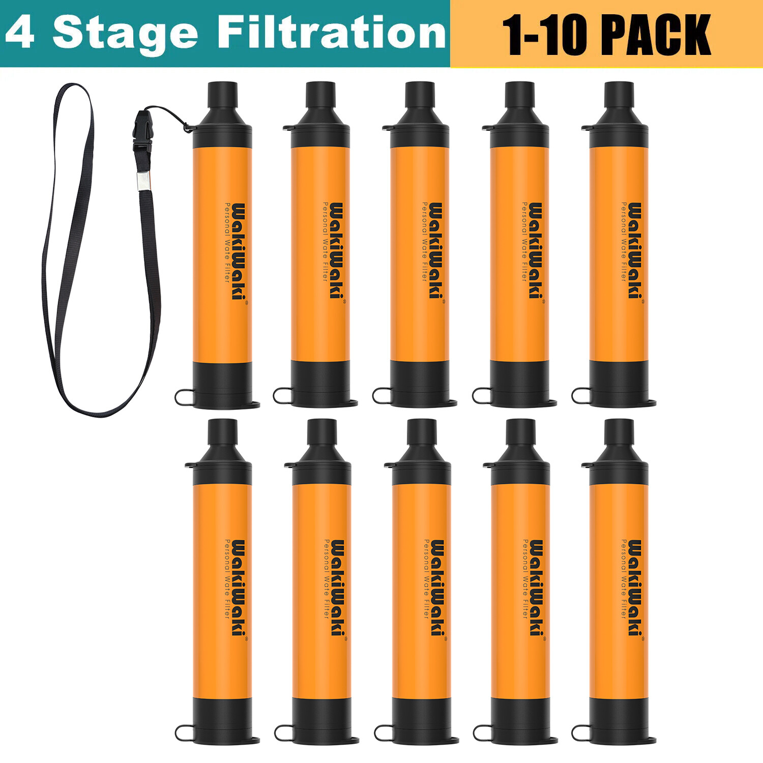 Personal Water Filter,Portable Water Purification Straw Water Filter Camping