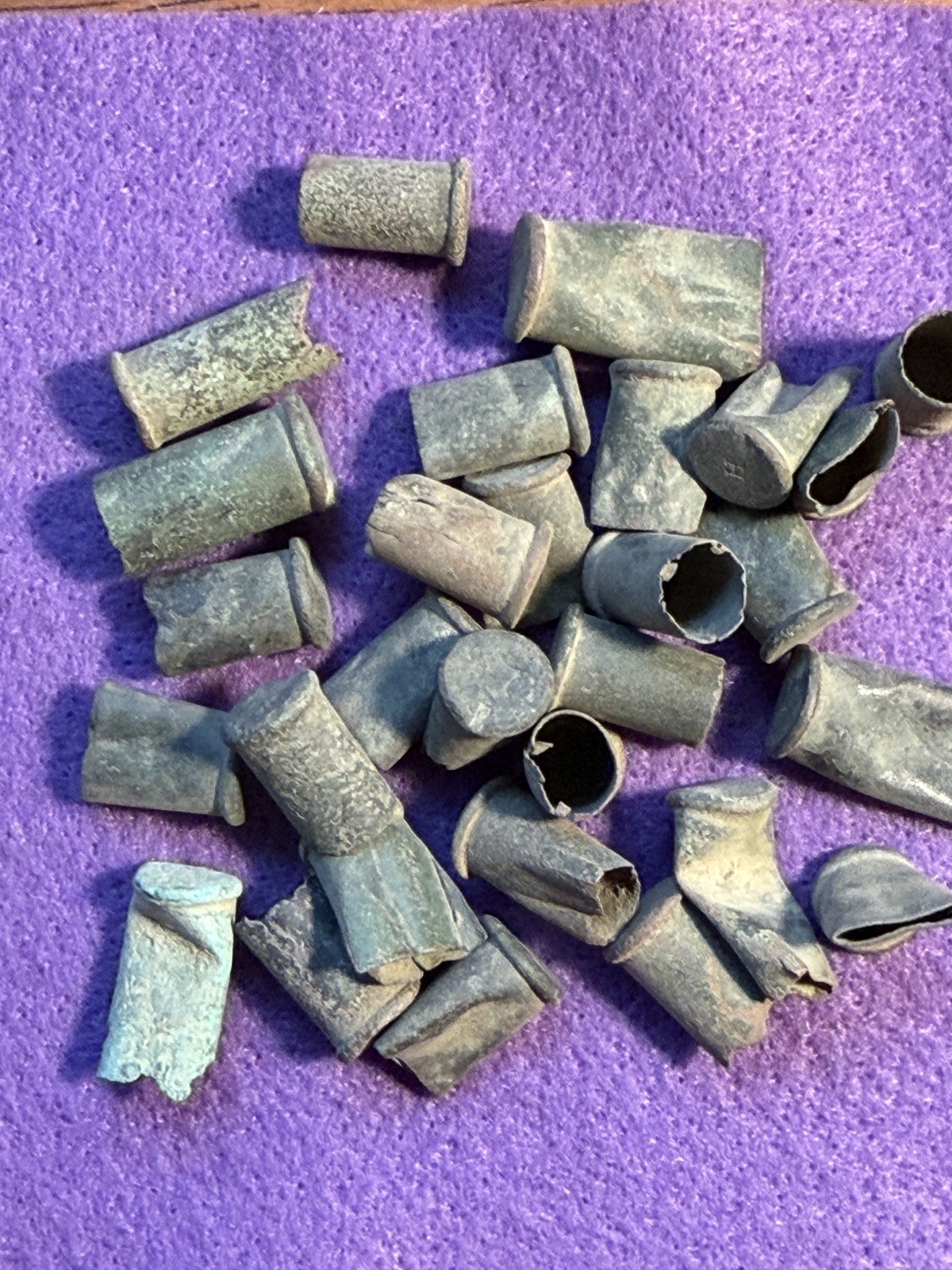 Civil War Era Dug Bullet Casings Henry "H" Stamped as well as "U", "L" and "P"