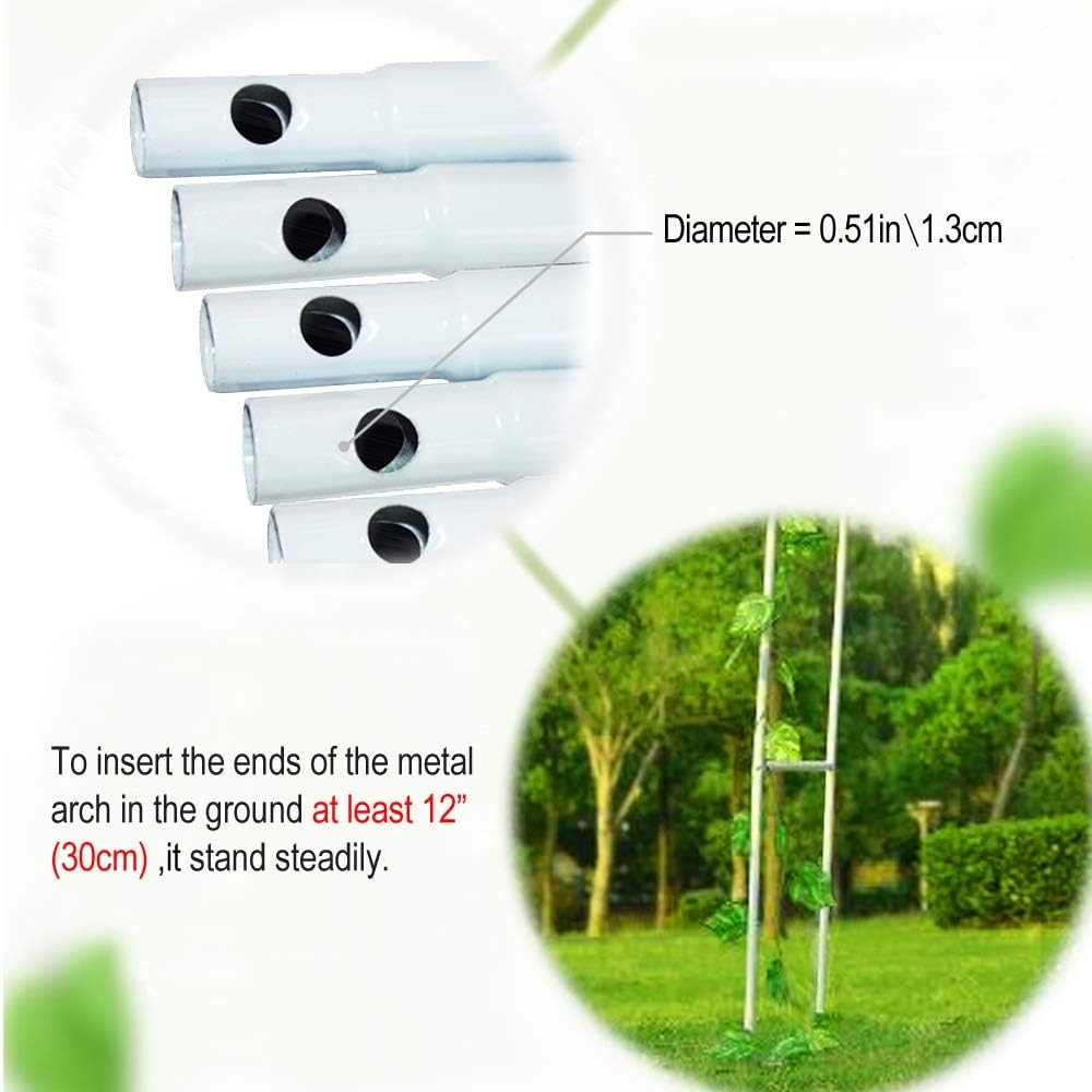 Heavy Duty Metal Garden Arch Rose Archway Pergola Arbour Climbing Plants Trellis