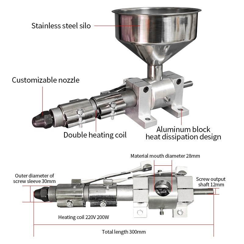 3D Filament Single Screw Extruder 110V Plastic Extrusion Processing Machine DIY