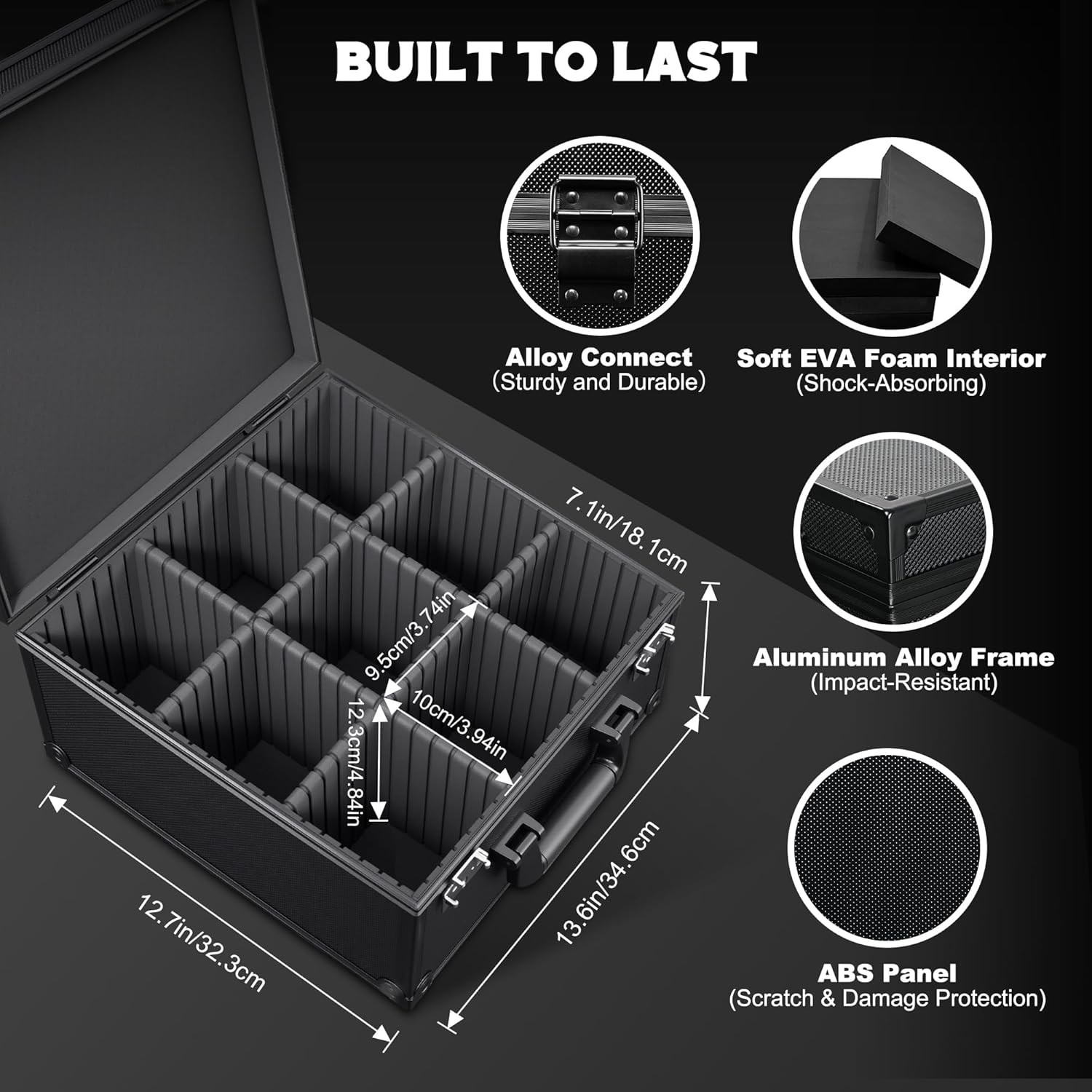 Card Storage Box with Display Window for PSA/CGC Holder, TSA Combination