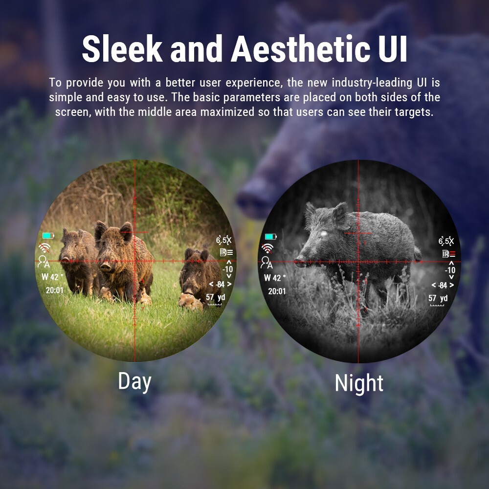 PARD DS35LRF 850nm 70mm Rangefinder Ballistic Calculator 2K NightVision Scope