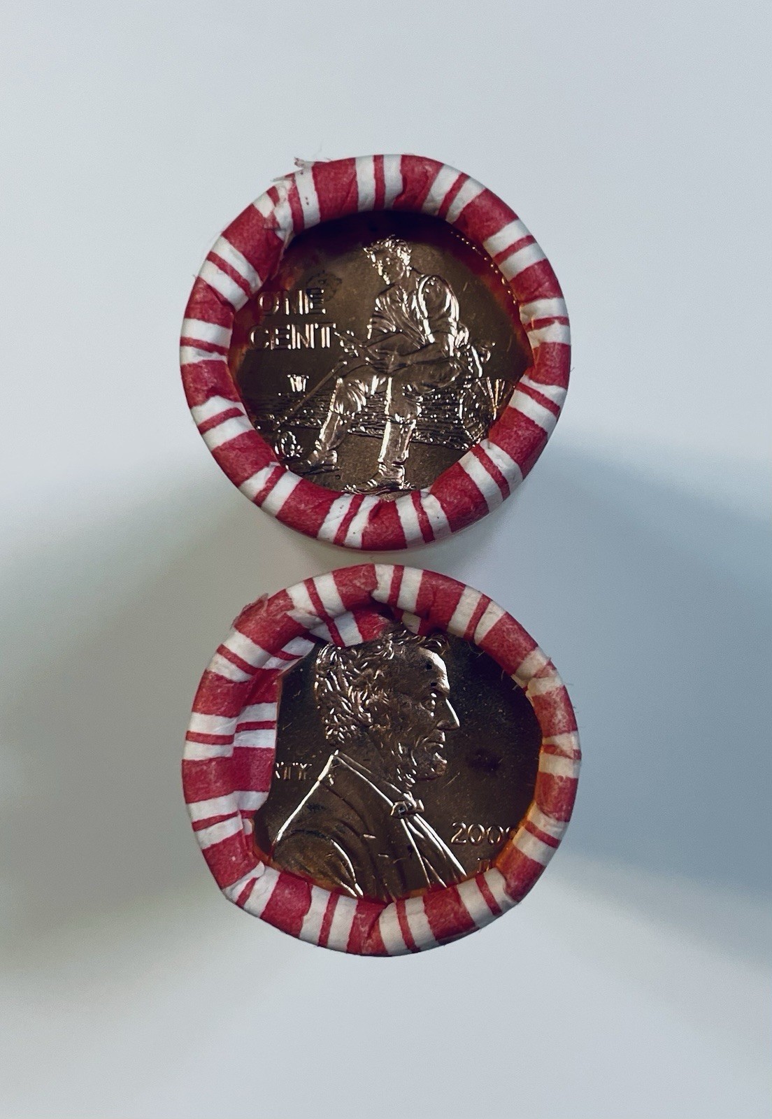 US 2009-D LINCOLN CENT FORMATIVE YEARS BANK WRAPPED BRILLIANT UNC 2 ROLLS